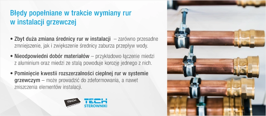 Błędy popełniane w trakcie wymiany rur w instalacji grzewczej