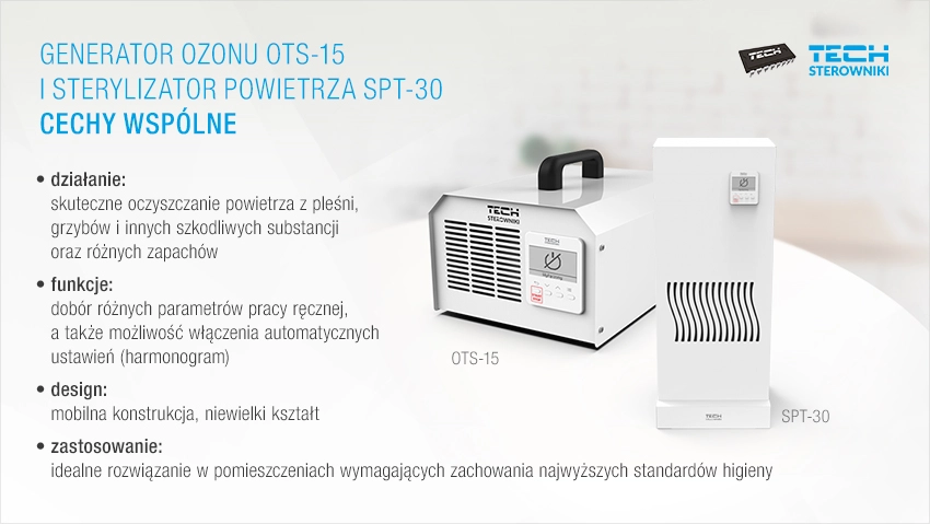 Cechy wspólne sterylizatora i generatora ozonu