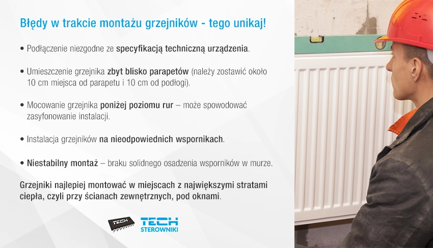Błędy w trakcie montażu grzejników Błędy w trakcie montażu grzejników