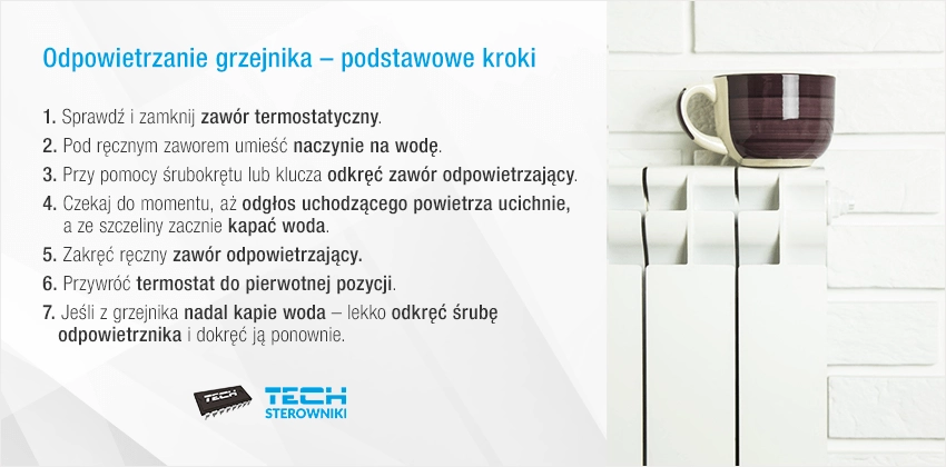 Odpowietrzanie grzejnika - podstawowe kroki