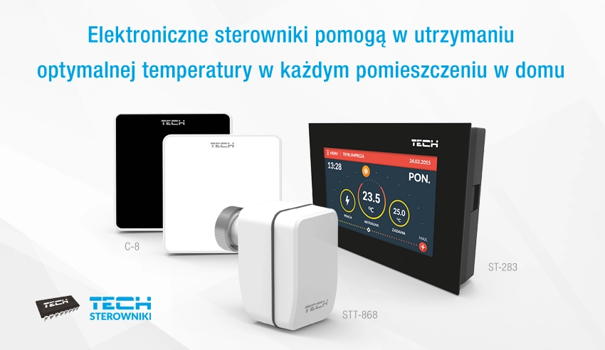 Elektroniczne sterowniki pomogą w utrzymaniu optymalnej temperatury w każdym pomieszczeniu w domu.