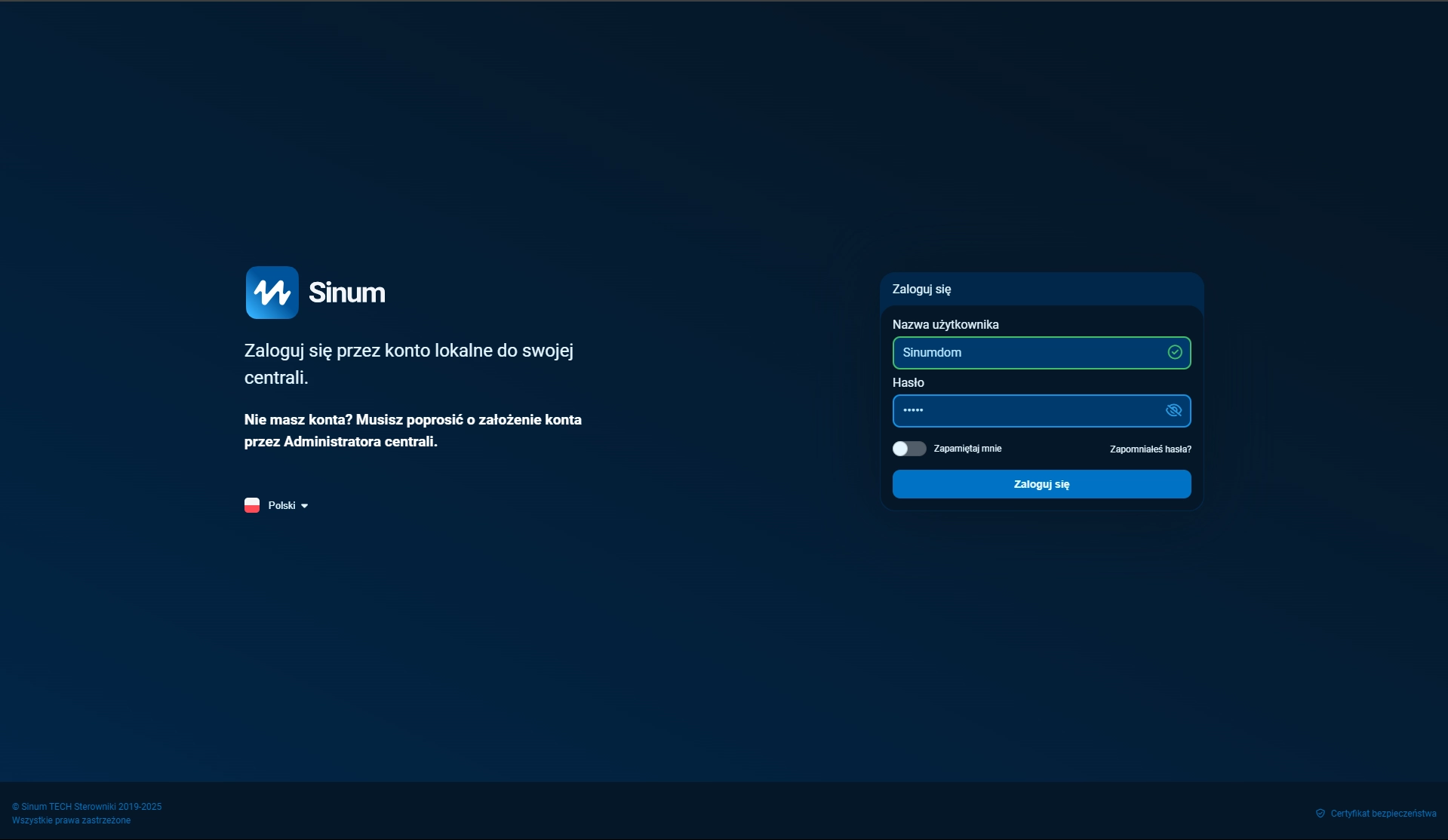 logowanie do centrali