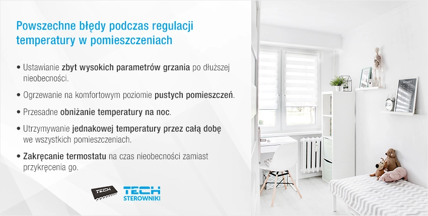 Powszechne błędy podczas regulacji temperatury w pomieszczeniach