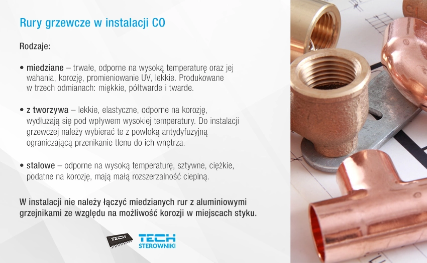 Rury grzewcze w instalacji CO Rury grzewcze w instalacji CO