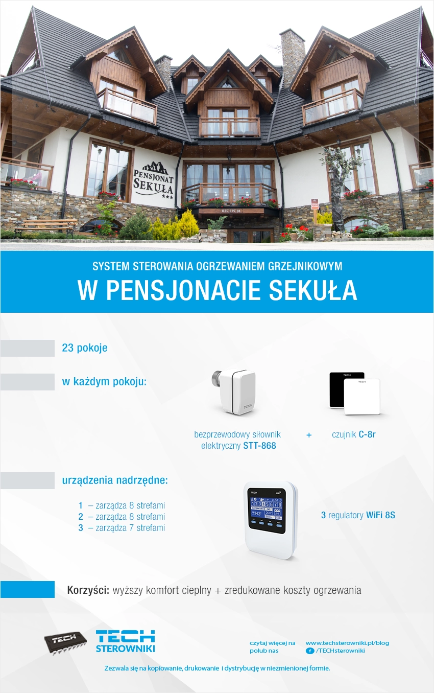 System sterowania ogrzewaniem grzejnikowym w pensjonacie Sekuła System sterowania ogrzewaniem grzejnikowym w pensjonacie Sekuła