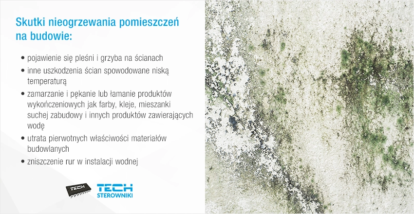 Skutki nieogrzewania pomieszczeń na budowie