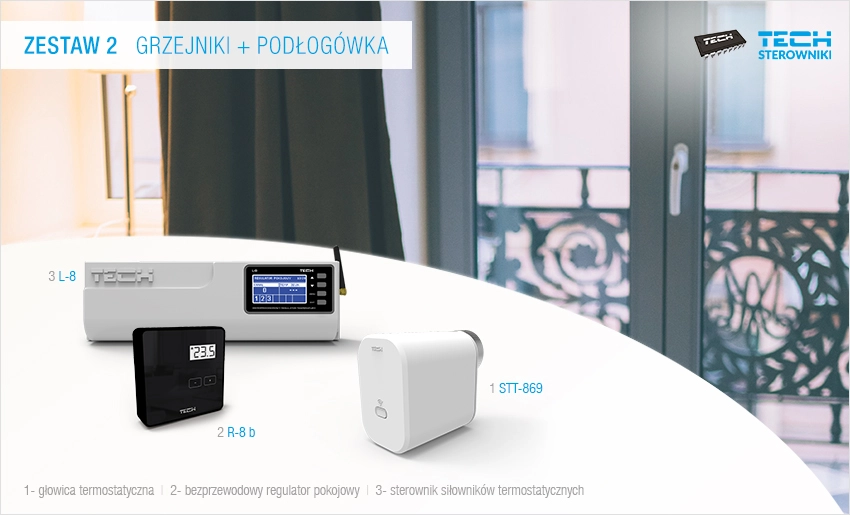 Zestaw 2 - grzejnik + podłog&oacute;wka